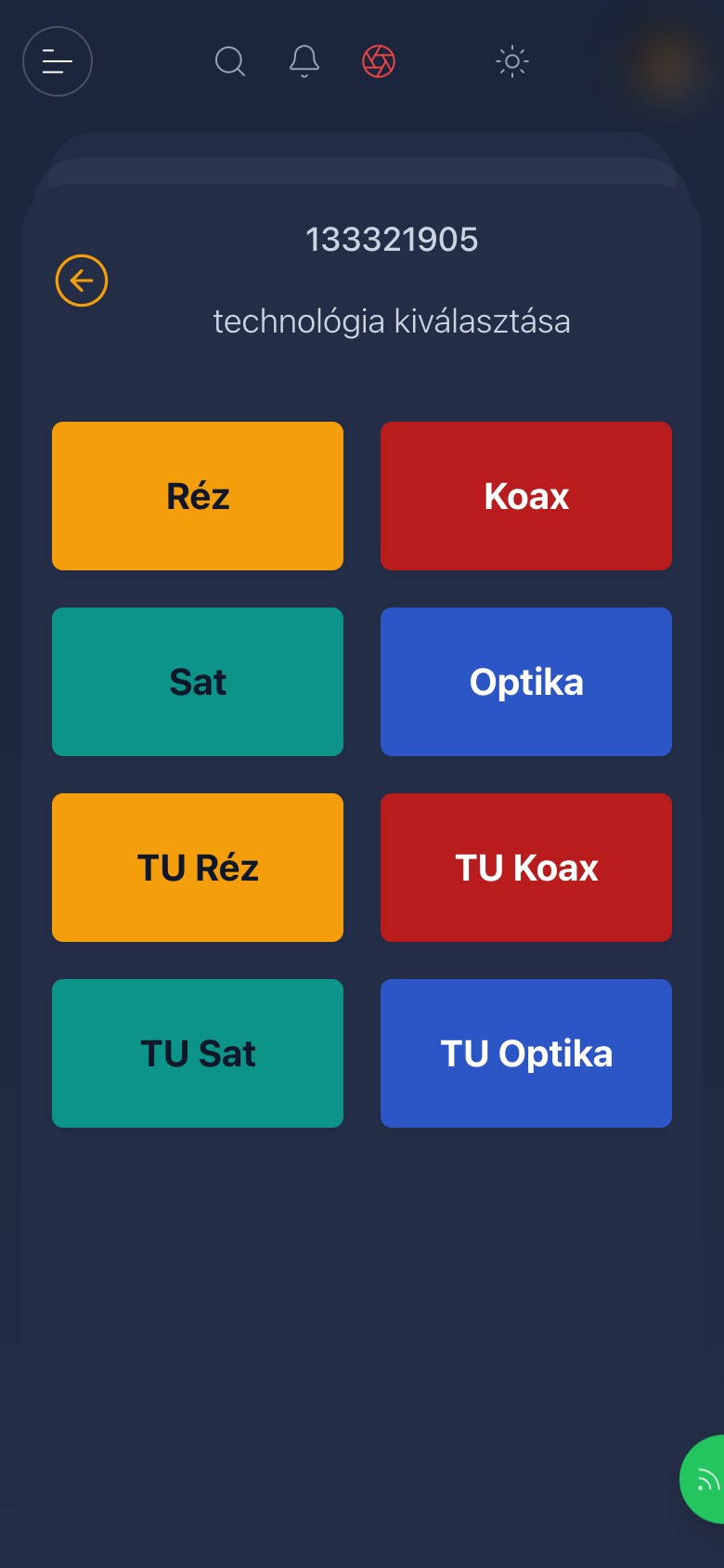 Technológia kiválasztása