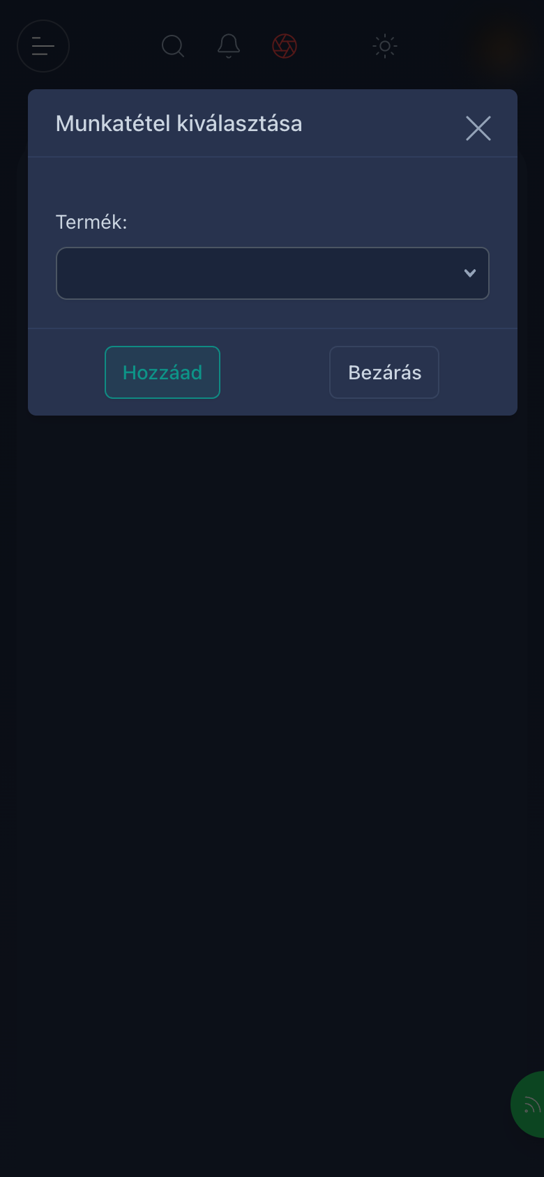 Munkatétel hozzáadása